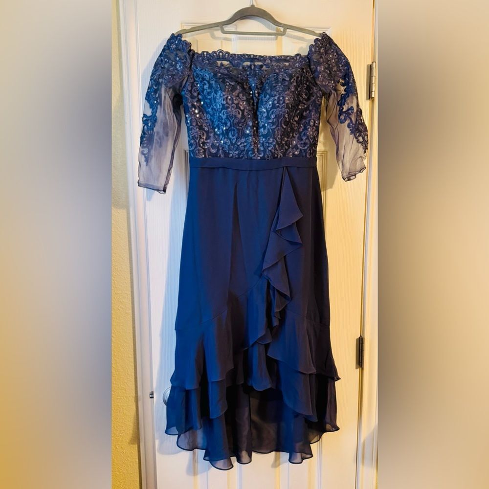 Elegant Navy Blue Evening Dress